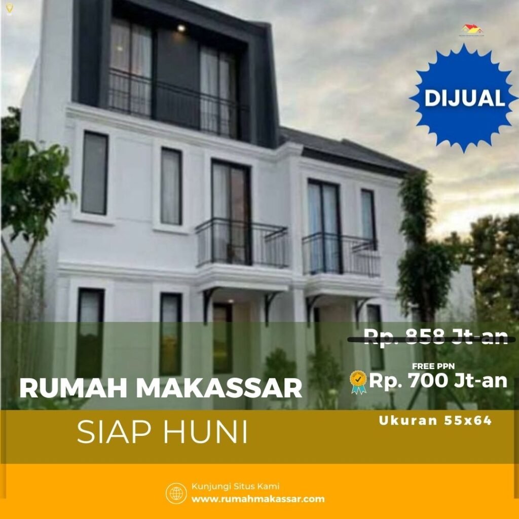 Rumah Gaya Eropa, Siap Huni dengan Fasilitas Lengkap dan Free PPN!