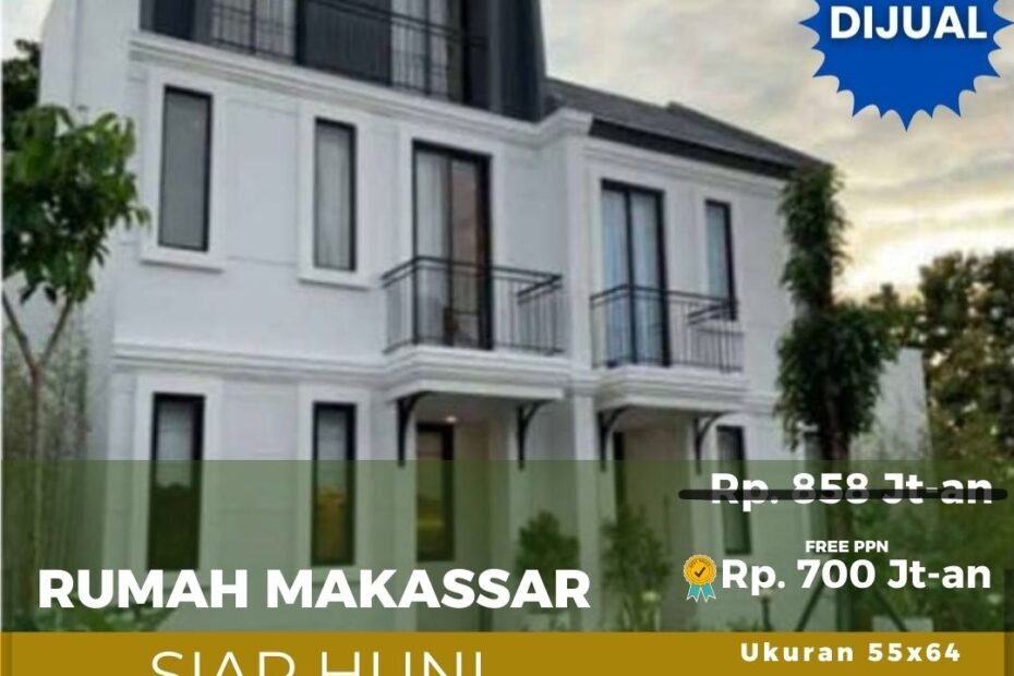 Rumah Gaya Eropa, Siap Huni dengan Fasilitas Lengkap dan Free PPN!